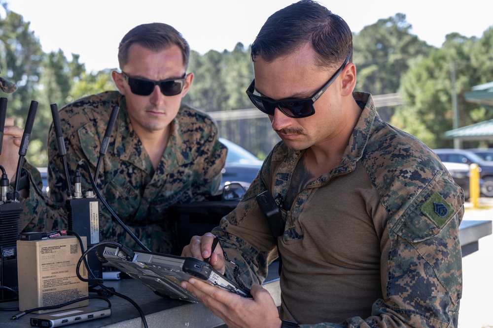 U.S. Marines with Advanced Infantry Training Battalion perform a kinetic first-person view drone range