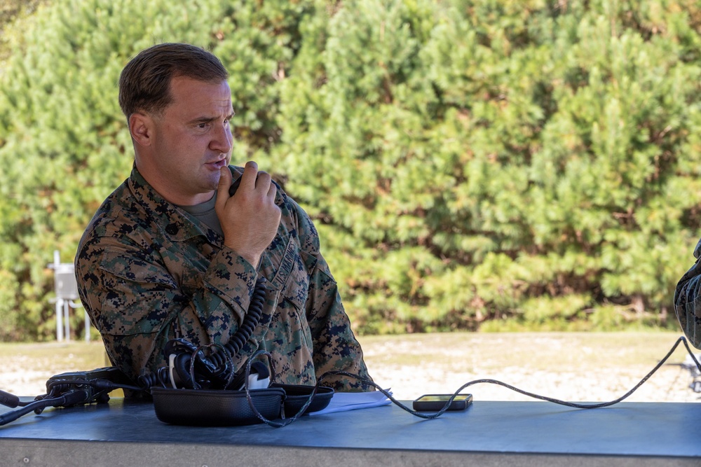 U.S. Marines with Advanced Infantry Training Battalion perform a kinetic first-person view drone range