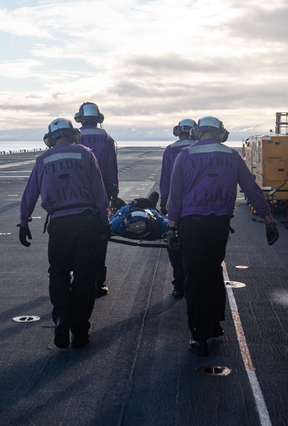 USS America (LHA 6) Conducts Flight Deck Fire Drill