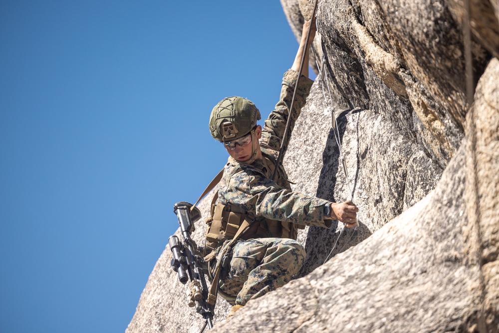 1st Bn., 5th Marines conduct day, night cliff assaults with UAE Presidential Guard during MTX 4-25