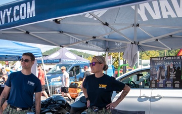 Navy Recruiters Man Booth