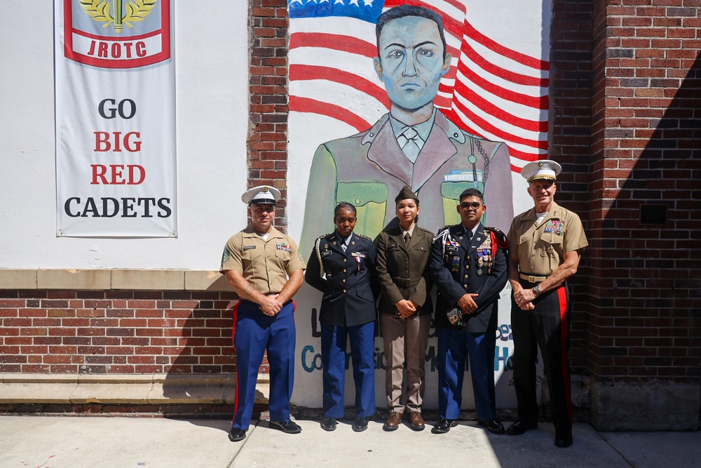 Marine Corps Deputy Commandant for Manpower and Reserve Affairs Visits Recruiting Station Tampa on Inchon 75th Anniversary