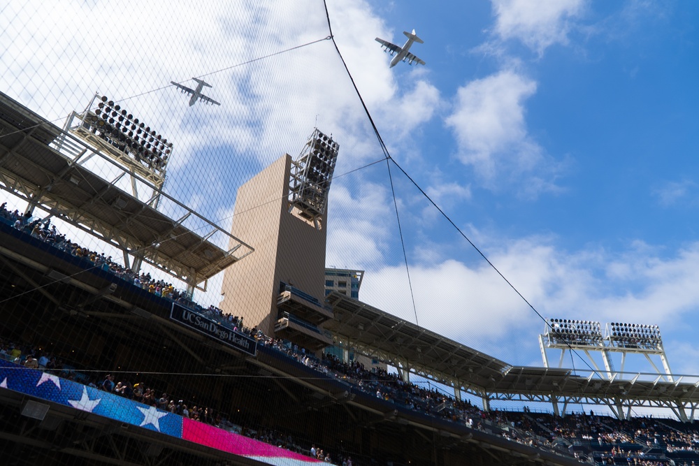 San Diego Padres flyover and Salute to Service