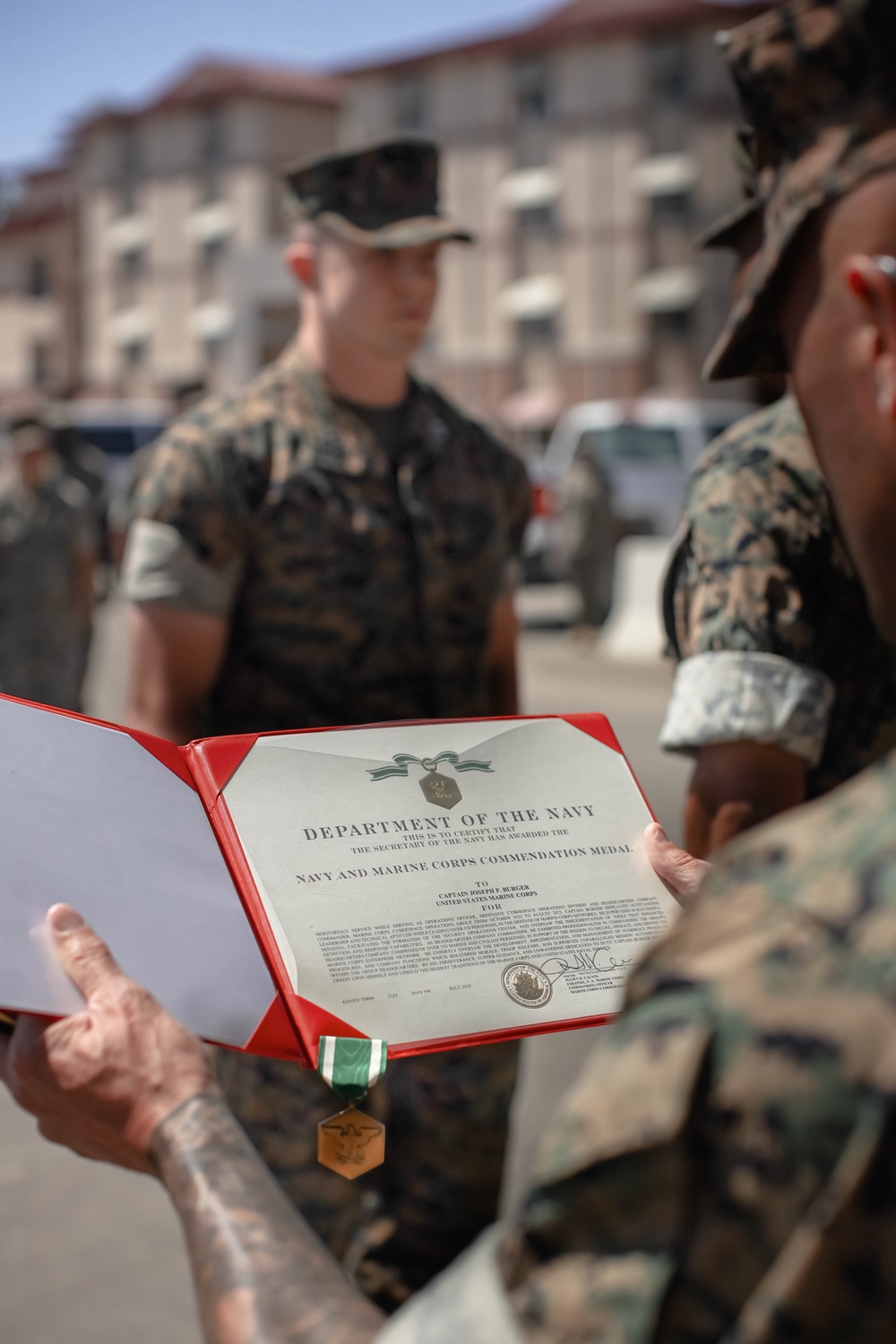 Capt. Burger Awarded Navy and Marine Corps Commendation Medal