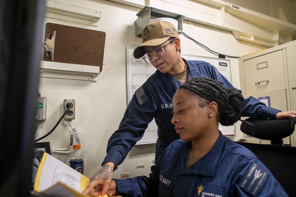 USS Tripoli Personnel Processing Paperwork