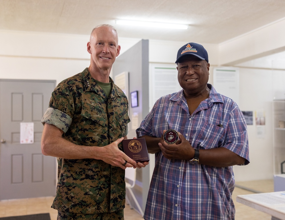 COMMARFORPAC in Palau: KLE with Governor of Palau