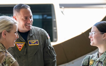 Lt. Gen. Laura Lenderman, Pacific Air Forces deputy commander, visits Naval air Facility Misawa