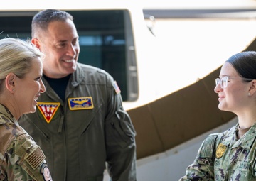 Lt. Gen. Laura Lenderman, Pacific Air Forces deputy commander, visits Naval air Facility Misawa