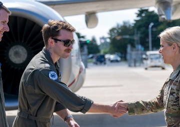 Lt. Gen. Laura Lenderman, Pacific Air Forces deputy commander, visits Naval Air Facility Misawa