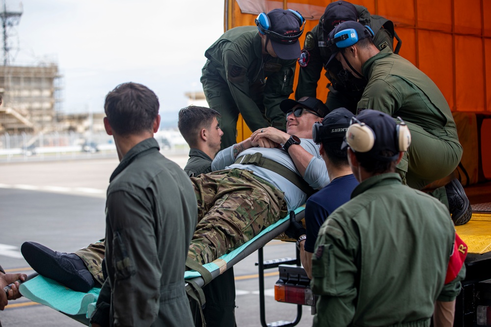 U.S. Marines perform rescue operations during Rescue Flag 25-2