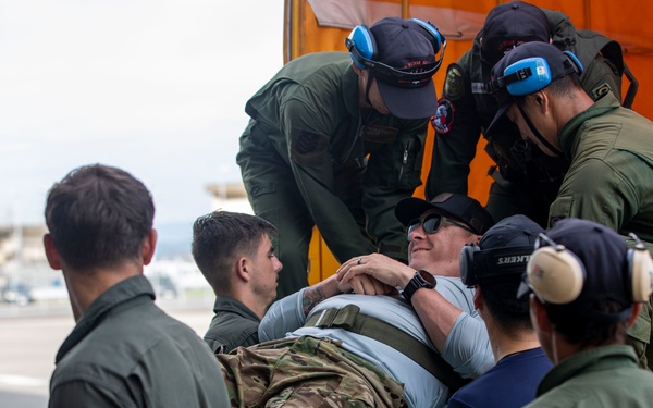 U.S. Marines perform rescue operations during Rescue Flag 25-2