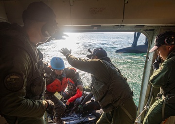 U.S. Marines perform rescue operations during Rescue Flag 25-2
