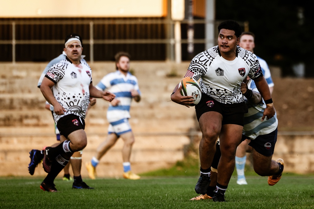 MRF-D 25.3: U.S. Marines compete against Australian Stray Cats in rugby match