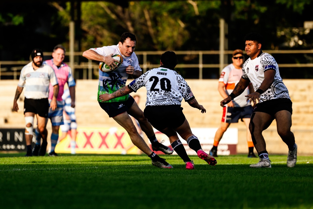 MRF-D 25.3: U.S. Marines compete against Australian Stray Cats in rugby match