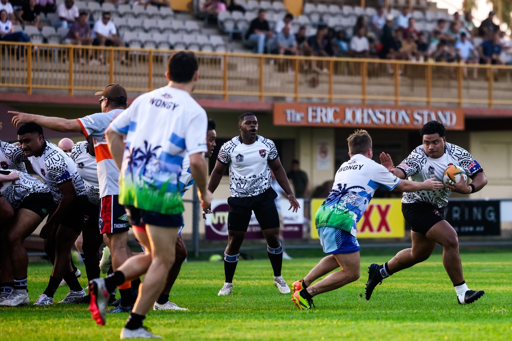 MRF-D 25.3: U.S. Marines compete against Australian Stray Cats in rugby match
