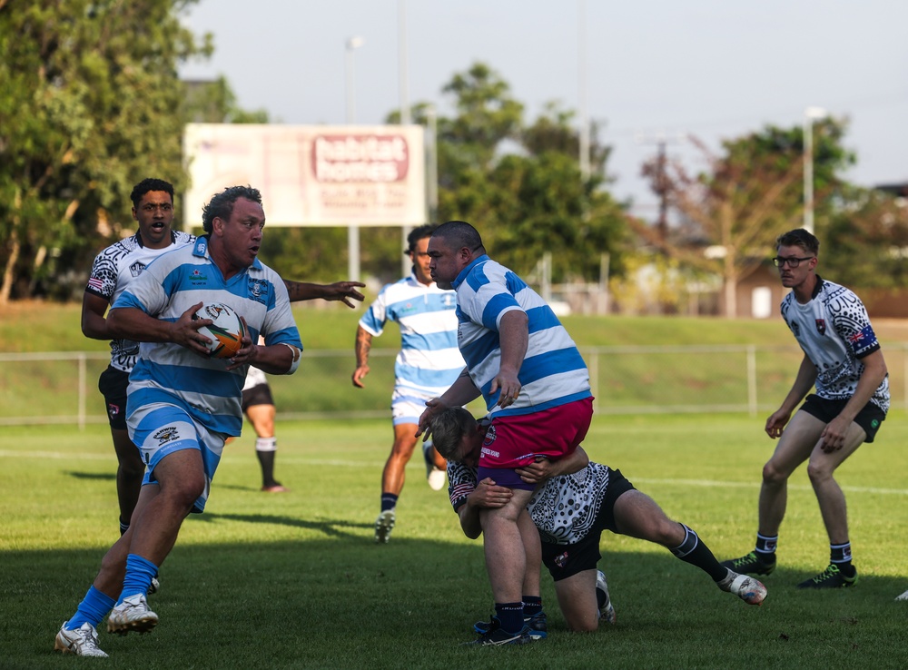 MRF-D 25.3: U.S. Marines compete against Australian Stray Cats in rugby match