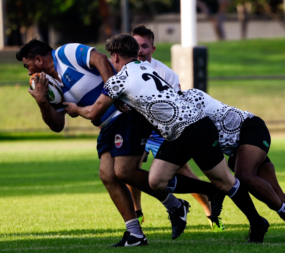 MRF-D 25.3: U.S. Marines compete against Australian Stray Cats in rugby match