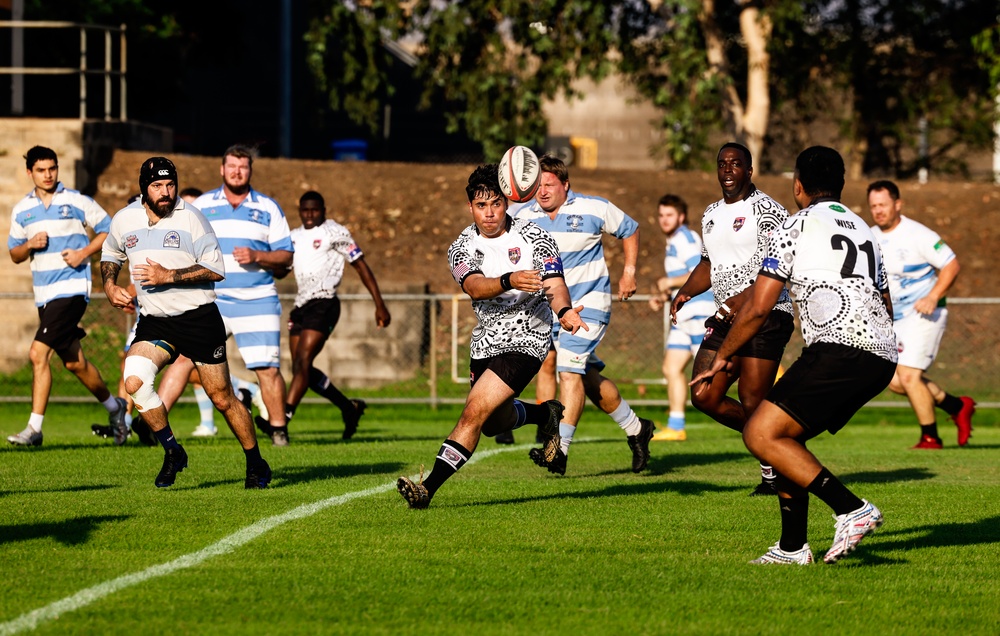 MRF-D 25.3: U.S. Marines compete against Australian Stray Cats in rugby match