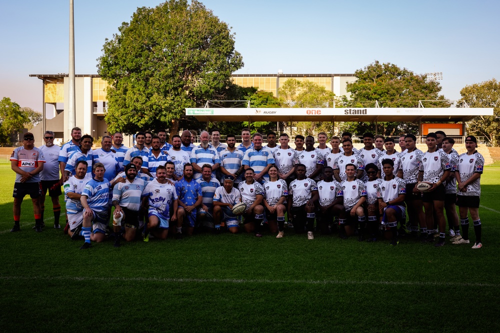 MRF-D 25.3: U.S. Marines compete against Australian Stray Cats in rugby match