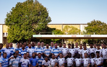 MRF-D 25.3: U.S. Marines compete against Australian Stray Cats in rugby match