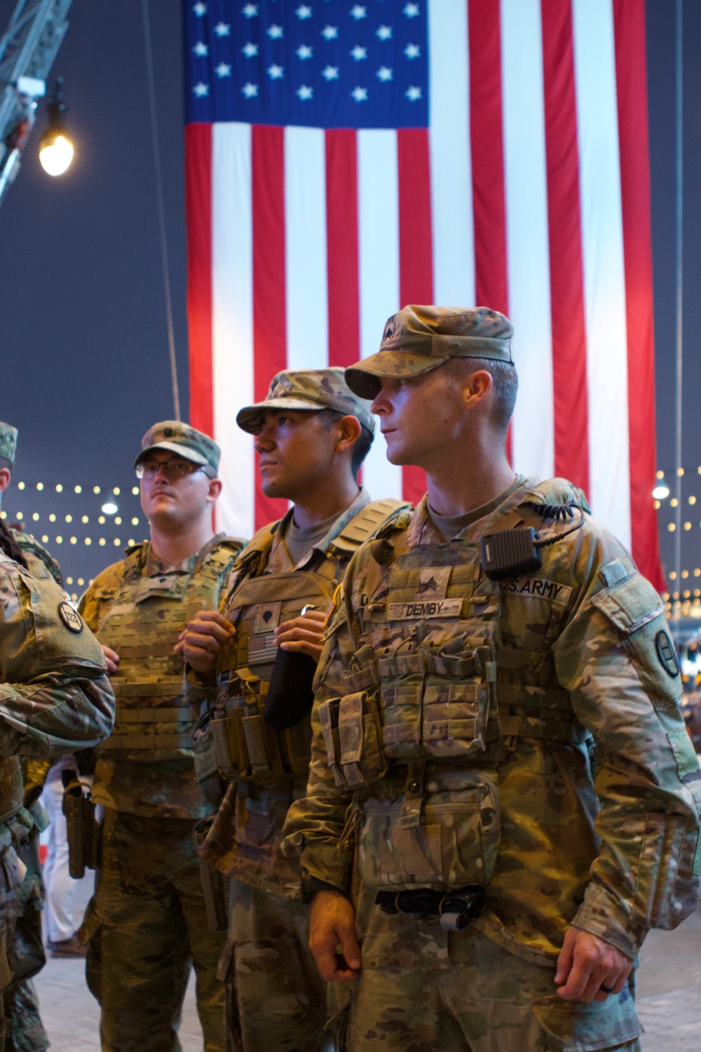 South Carolina Army National Guardsmen provide a presence patrol outside of Nationals Park