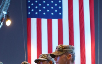 South Carolina Army National Guardsmen provide a presence patrol outside of Nationals Park