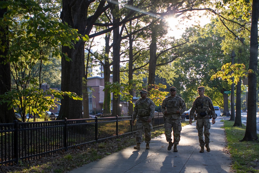 South Carolina Army National Guardsmen provide presence patrols in support of Joint Task Force - District of Columbia