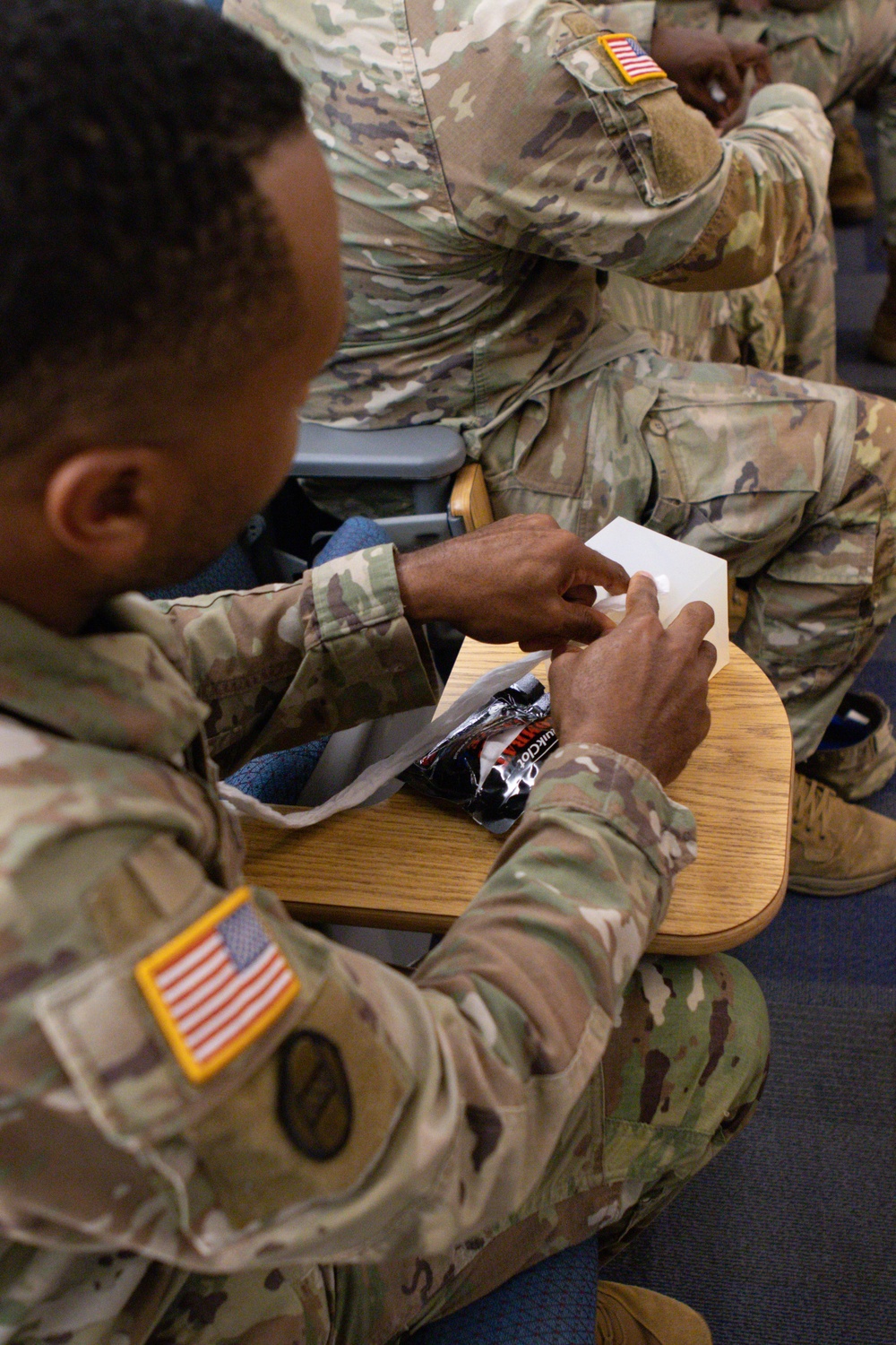 U.S. Soldiers practice skills learned during an Advanced Life Support Course