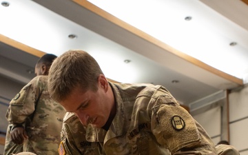 U.S. Soldiers practice skills learned during an Advanced Life Support Course