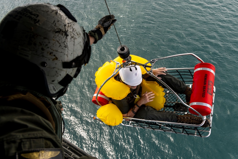 U.S. Marines conduct rescue operations during Rescue Flag 25-2