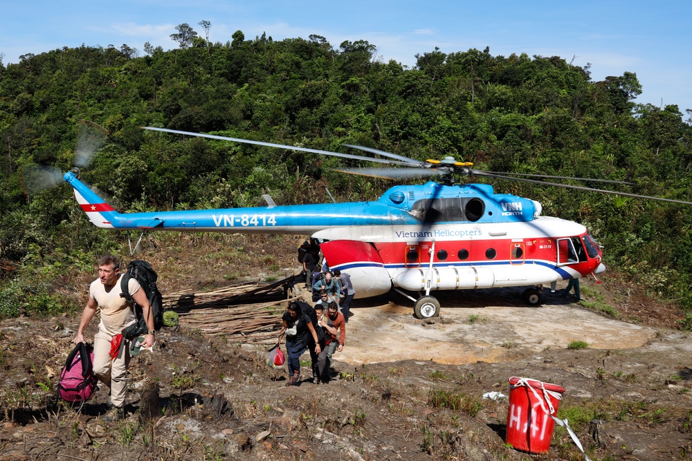 Defense POW/MIA Accounting Agency recovery team arrive to conduct operations in the jungles of Vietnam