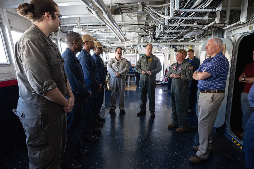 MSC Leadership Visit USS Mount Whitney (LCC 20)