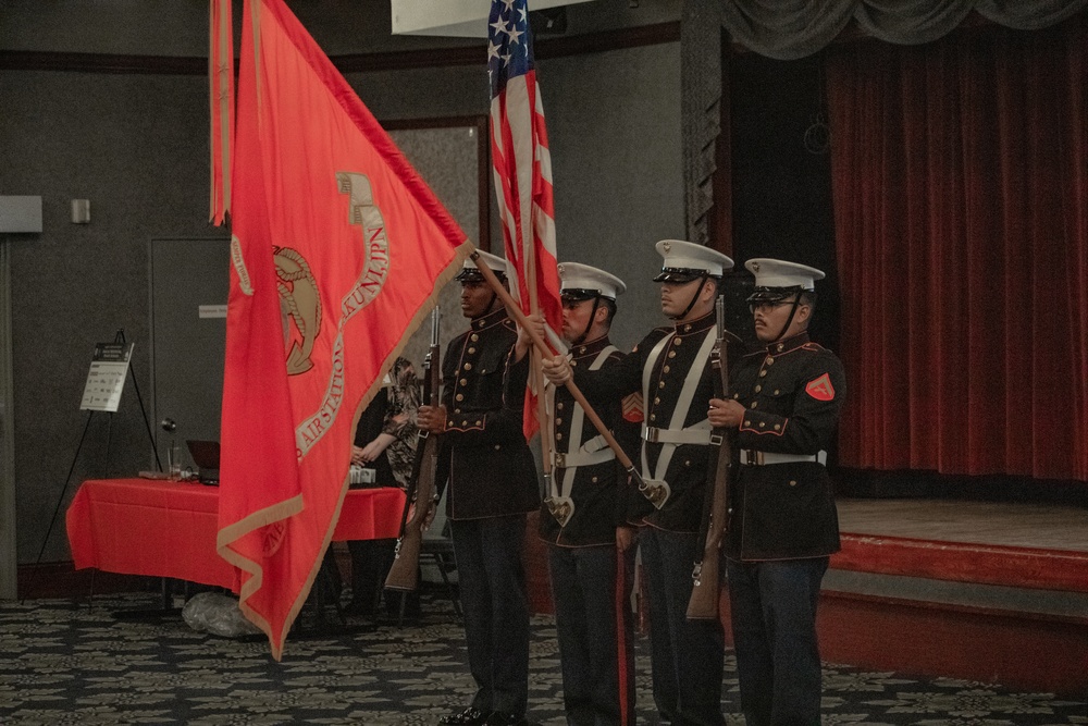 Brig. Gen. Douglas C. Sanders gives speech at MCAS Iwakuni