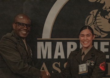 Brig. Gen. Douglas C. Sanders gives speech at MCAS Iwakuni