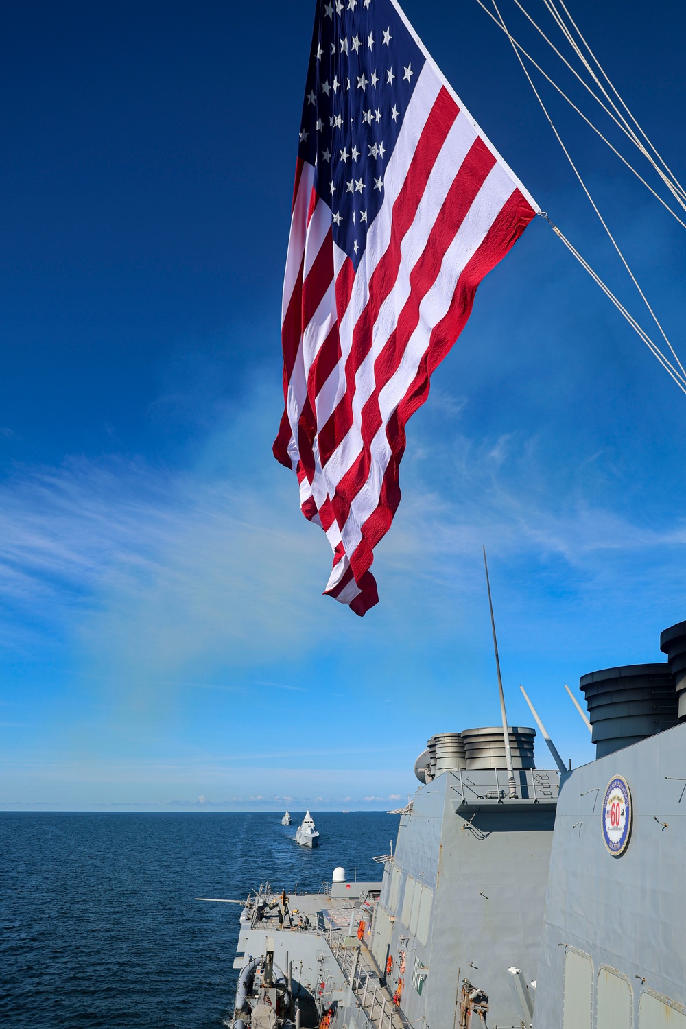 USS Bulkeley (DDG 84) conducts advanced maneuvers with NATO ships during the Northern Coasts 2025