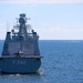 USS Bulkeley (DDG 84) maneuvers alongside the HDMS Esbern Snare (F342) and German Type 212A (U-34) submarine during Northern Coasts 2025