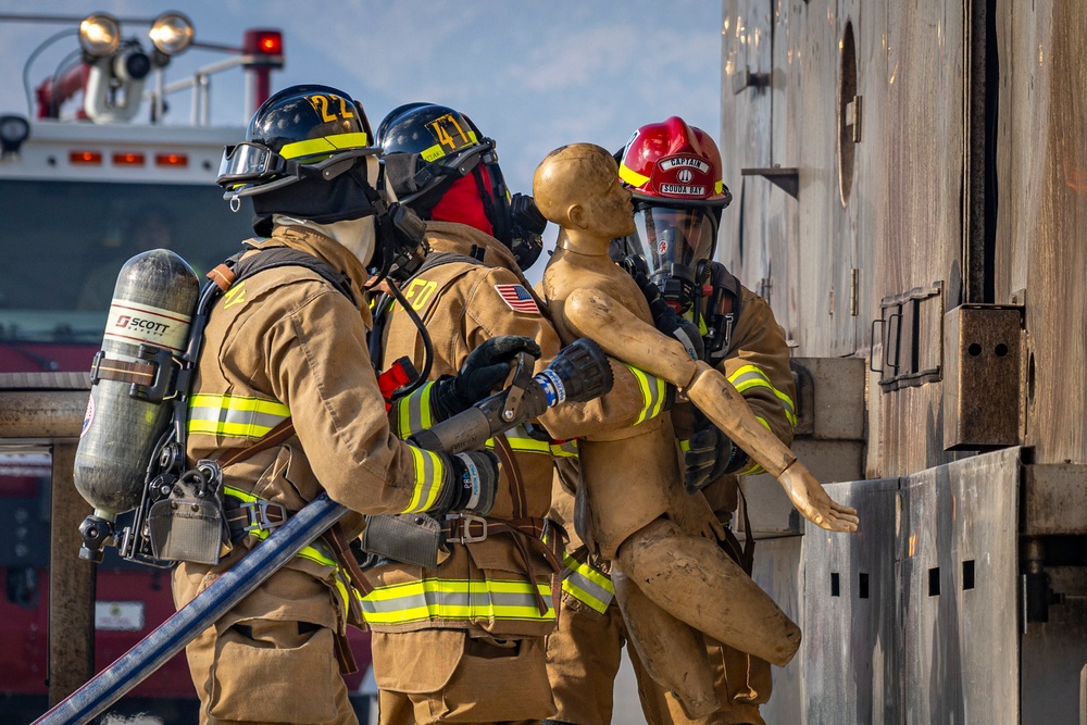 NSA Souda Bay ARFF Exercise