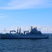 USS Bulkeley (DDG 84) sails alongside the Frankfurt am Main (A1412) and HSwMS Stockholm (P11) during Northern Coasts 2025