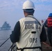 USS Bulkeley (DDG 84) Sailors conduct a replenishment-at-sea during exercise  Northern Coasts 2025