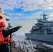 GMSA Cesar Juarez and GM3 Daniel Kininmonth locate where to send the P&amp;D line during exercise Northern Coasts 2025
