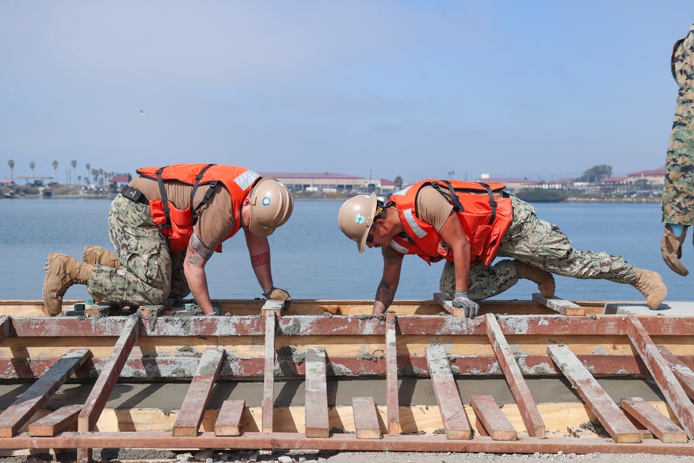 NMCB 4 Seabees Repair Quay Wall
