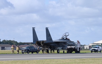 100th CES Power Pro conducts barrier engagement certification with RAFL fighter jets