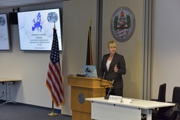 Polish Officer Explores Hybrid Deterrence in Alumni Scholars Presentation