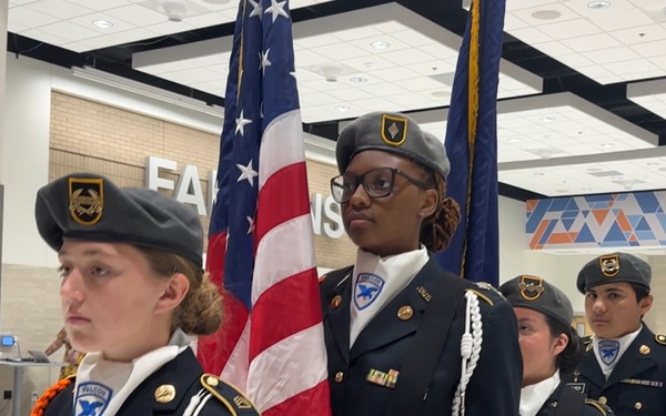 Fort Campbell High School JROTC Prepares for Ribbon-Cutting Ceremony at DoDEA Fort Campbell Middle School