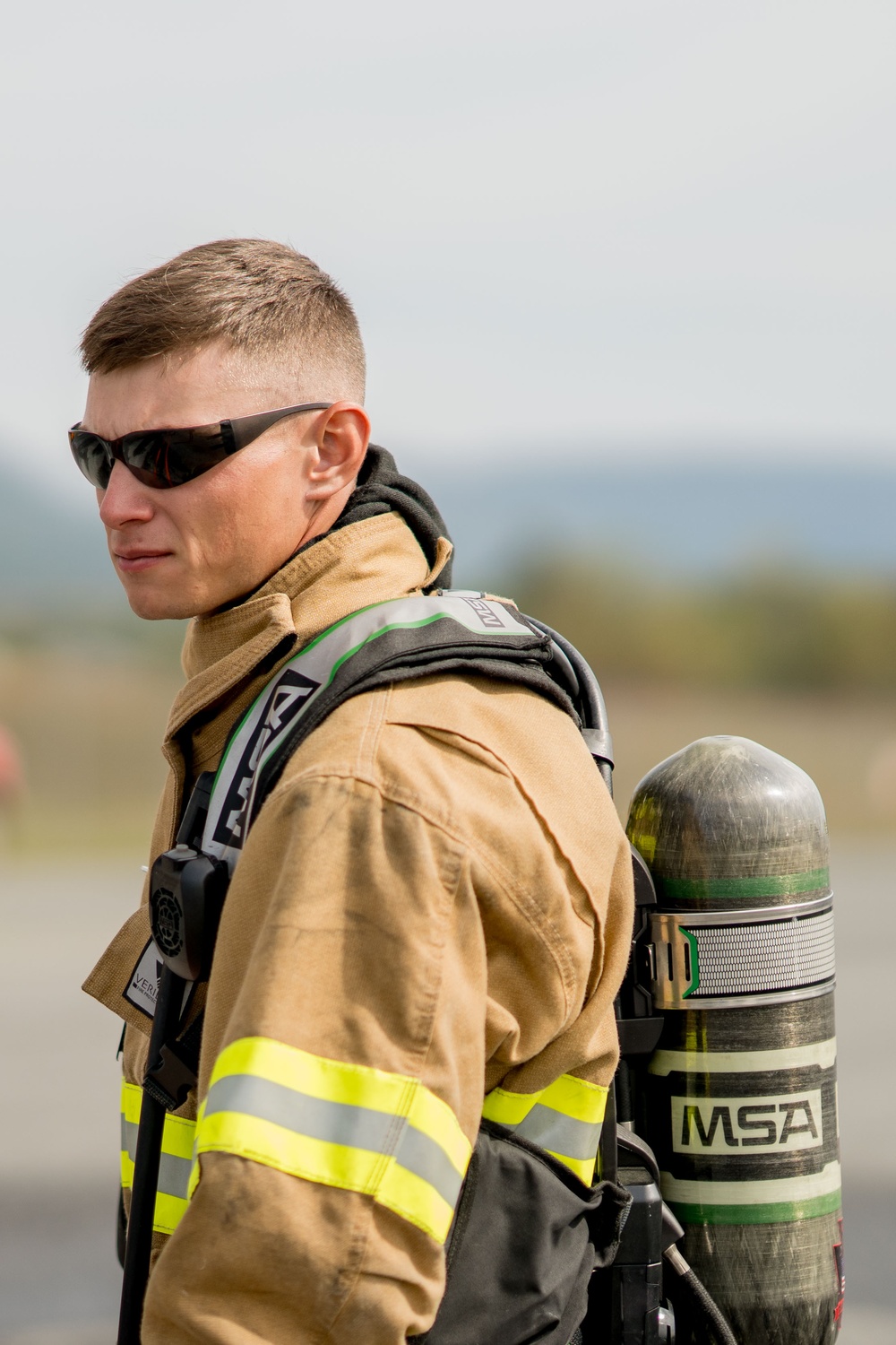 192nd Firefighting Team Detachment training