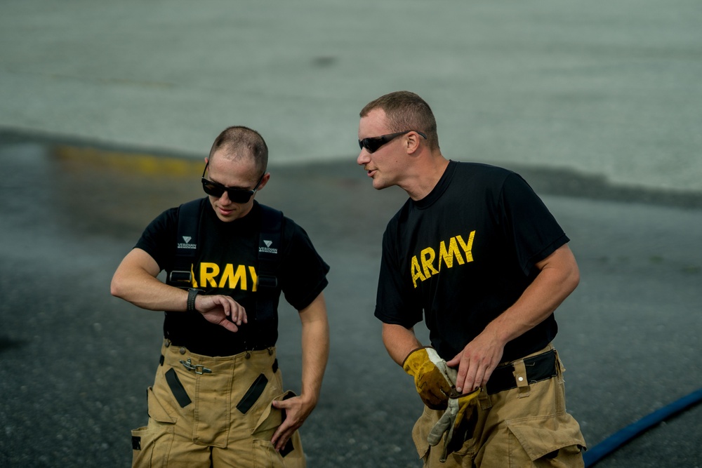 192nd Firefighting Team Detachment training