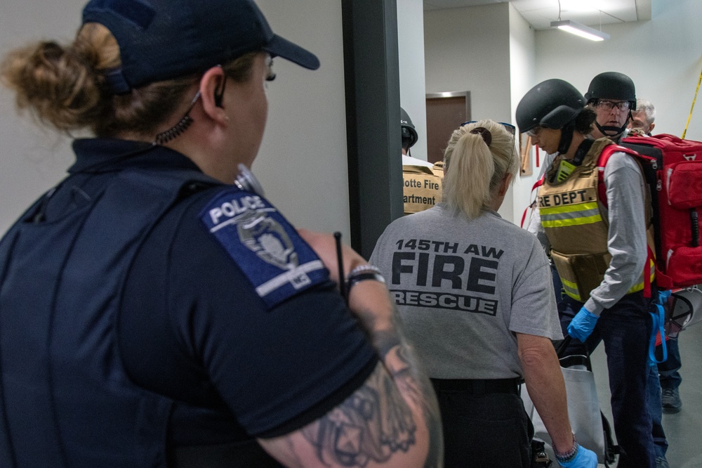 145th Airlift Wing trains with Charlotte emergency responders
