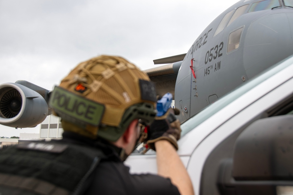 145th Airlift Wing trains with Charlotte emergency responders