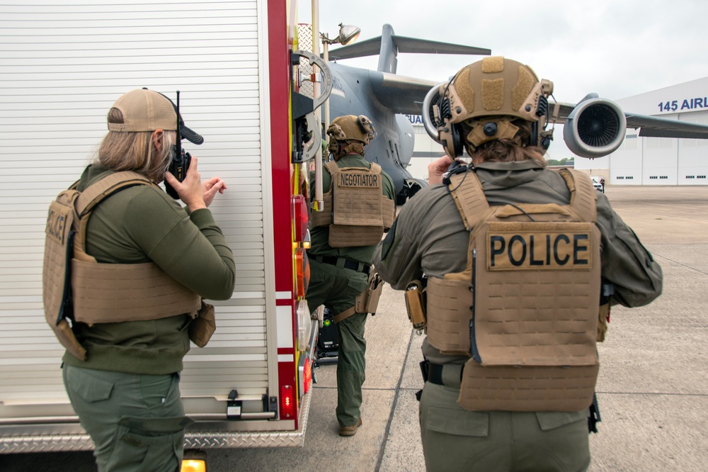 145th Airlift Wing trains with Charlotte emergency responders