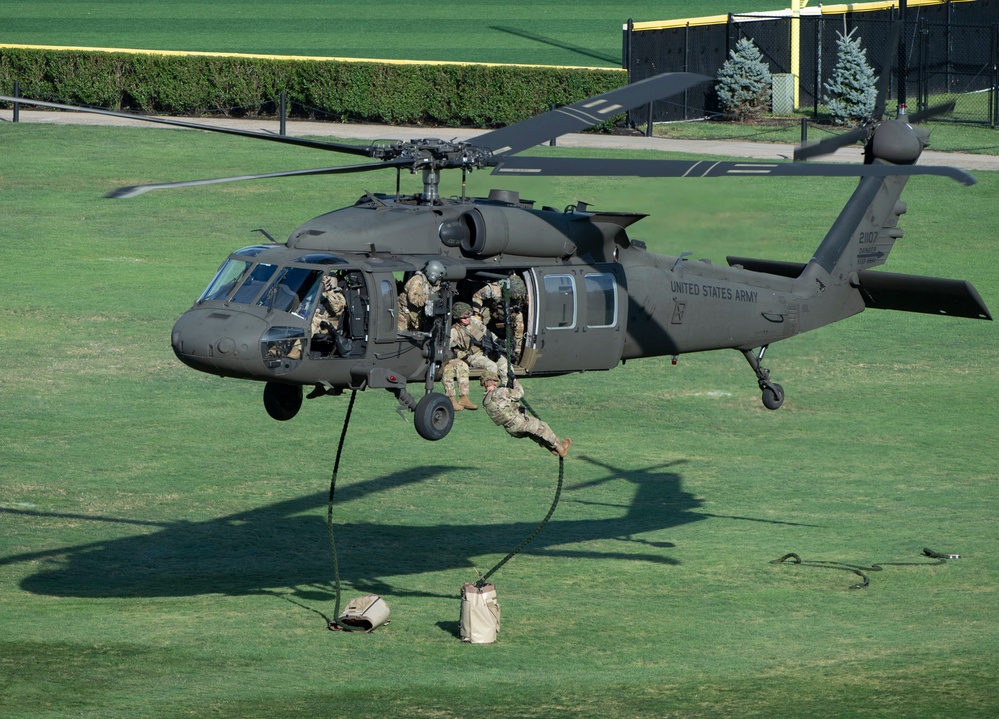 New York Army Guard helicopters demonstrate at West Point